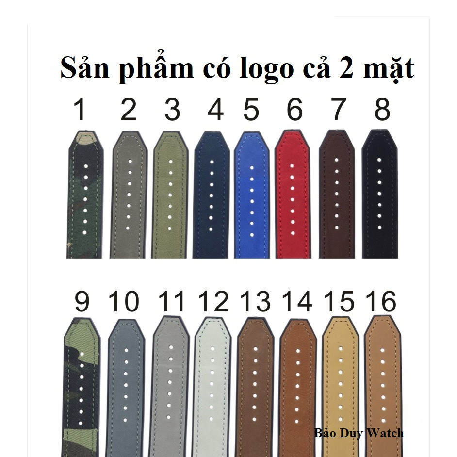 Dây đồng hồ H.U.B.O.T da lộn size 42mm ( tặng kèm tua vít thay dây)