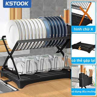 Kệ để gấp phải giá bếp, bộ món ăn