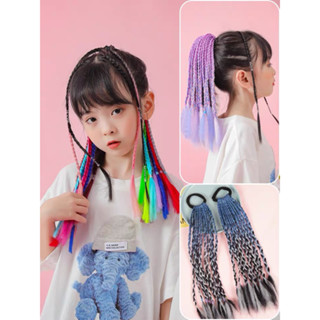 Tóc Giả Tết Dài 30cm Nhiều Màu Sắc Phong Cách Hip Hop Âu Mỹ Cho Bé (Giá 1 Bên) MyBaby