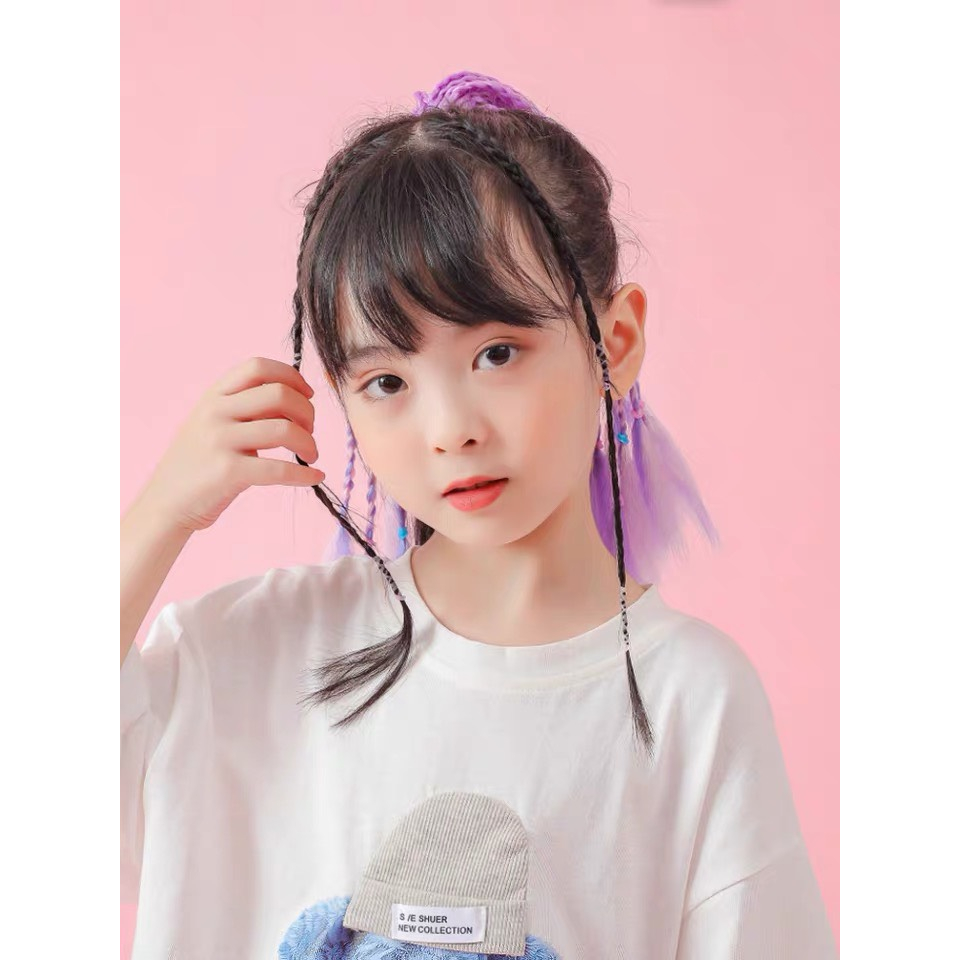 Tóc Giả Tết loại ngắn Nhiều Màu Sắc Phong Cách Hip Hop Âu Mỹ Cho Bé MyBaby