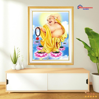 Tranh thêu chữ thập phật di lạc 49cm x 64cm