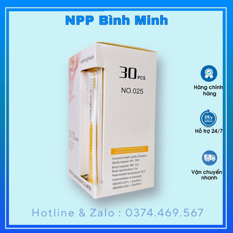 Hộp 30 Bàn chải Adongfresh lông mềm MSP 025