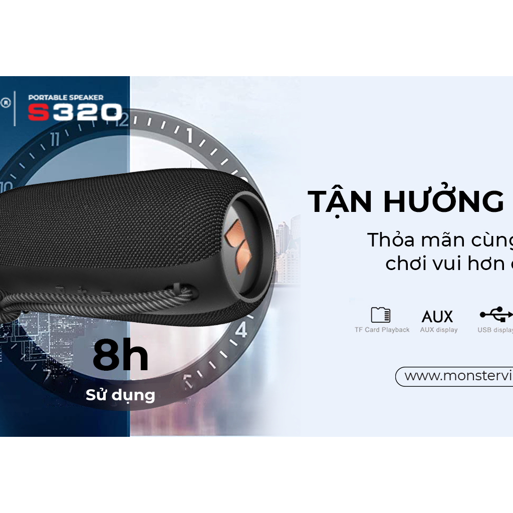 Loa bluetooth Monster S320 Superstar - Hàng Chính Hãng