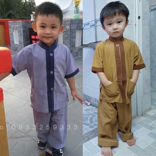 Đồ lam đi chùa lãnh tụ phối cho bé