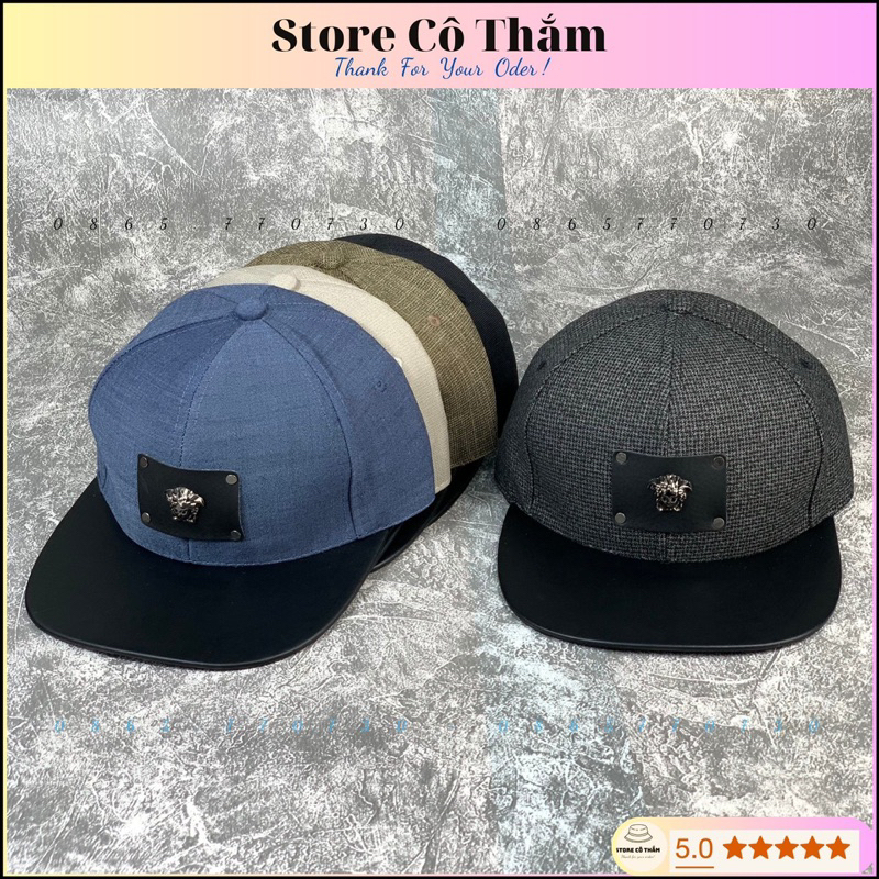 NÓN SNAPBACK LOGO VÊ XAXI HIỆU , MŨ HIPHOP VÀNH PHẲNG CAO CẤP KHÓA NÚT CHẤT LIỆU DA FULL TEM MÁC