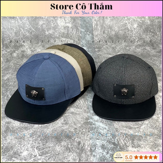 Nón snapback logo vê xaxi hiệu , mũ hiphop vành phẳng cao cấp khóa nút chất liệu da full tem mác