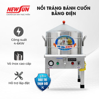 Nồi tráng bánh cuốn bằng điện NEWSUN - Hàng chính hãng - Tráng bánh mỏng đều - Bảo hành 12 tháng