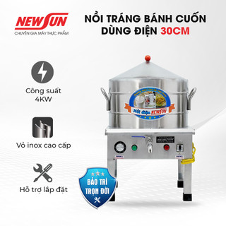 Nồi tráng bánh cuốn dùng điện NEWSUN 30cm, tráng mỏng đều,  bảo hành 12 tháng