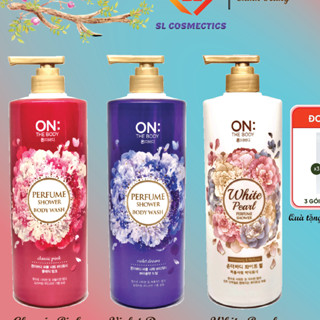 Sữa tắm hương nước hoa On The Body 1000g - Classic Pink - Violet Dream - White Pearl