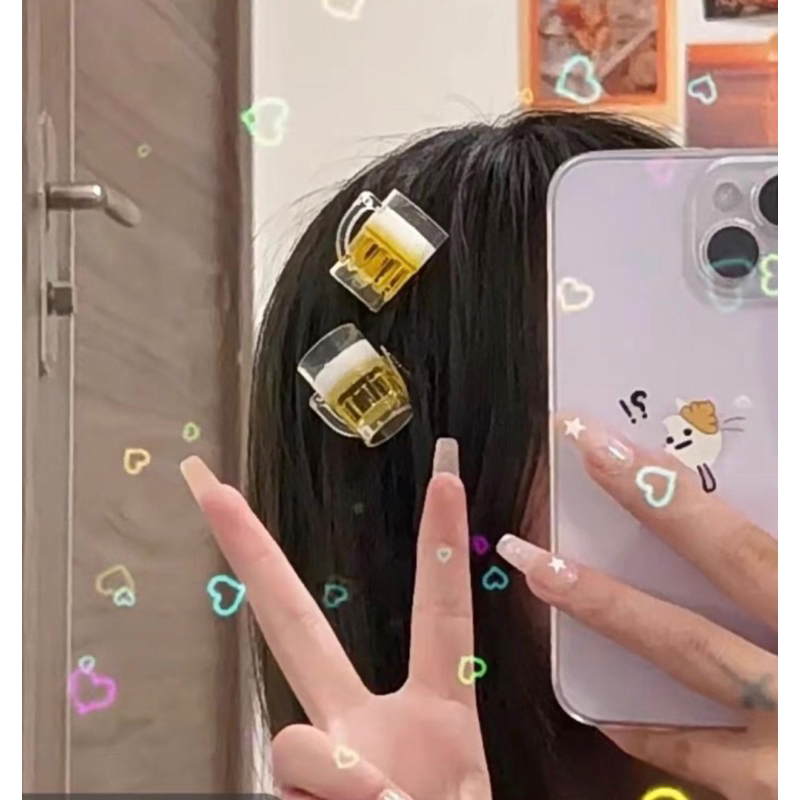 Kẹp tóc hình cốc bia vui nhộn