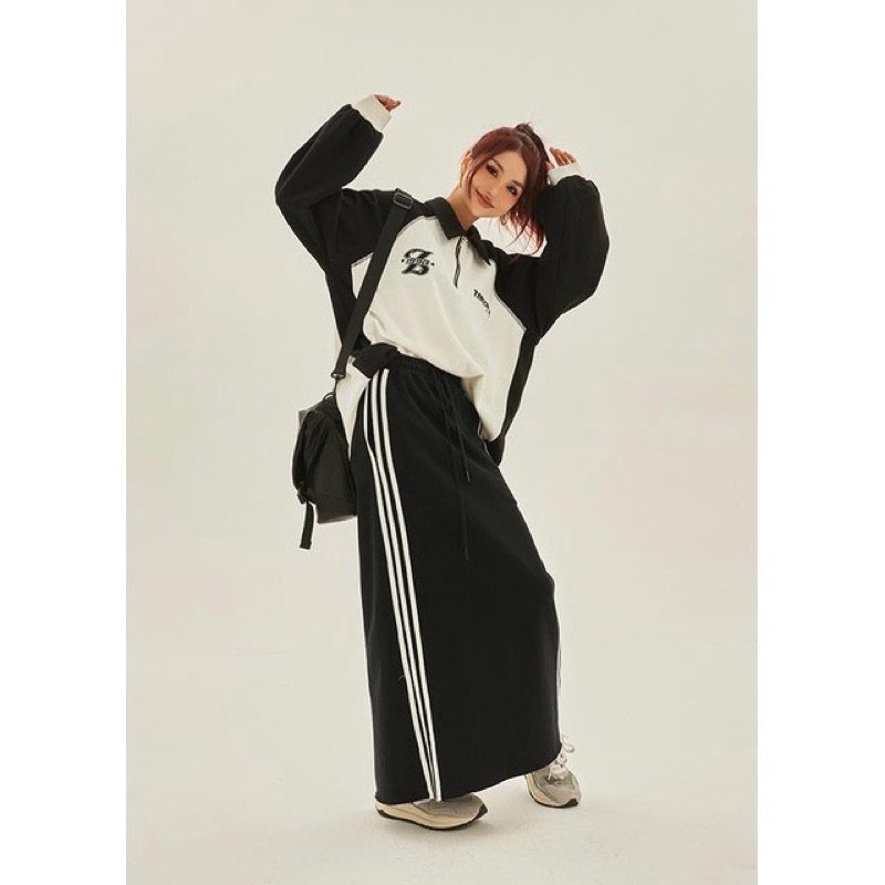 | Chang Tròn | Chân Váy Thể Thao chạy Sọc Bigsize