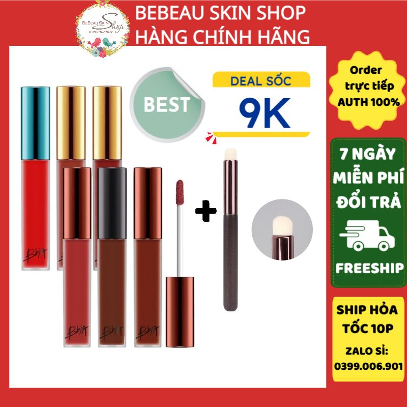 Son Kem Bbia 25 Last Velvet Lip Tint đủ màu 02 04 14 15 39 38 36 V25 V36 V38 Bbia Vegan mịn lì, lâu trôi, lên chuẩn màu