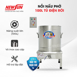 Nồi nấu phở NEWSUN 100L tủ điện rời - Hàng chính hãng  - Tặng 1 thanh nhiệt đi kèm