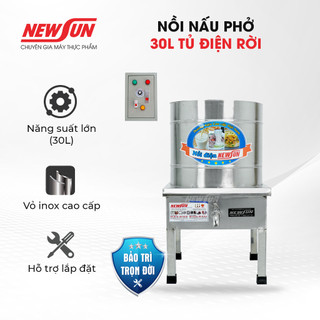 Nồi nấu phở NEWSUN 30L tủ điện rời - Hàng chính hãng  - Tặng 1 thanh nhiệt đi kèm