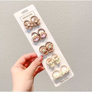 Set 10 dây cột tóc cho bé gái phong cách Hàn Quốc siêu dễ thương