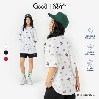 Áo Thun THE GOOD "Doodle Characters Tee", Áo Phông, Áo Unisex Chất Cotton Co Giãn Cổ Tròn Tay Lỡ Form Oversize