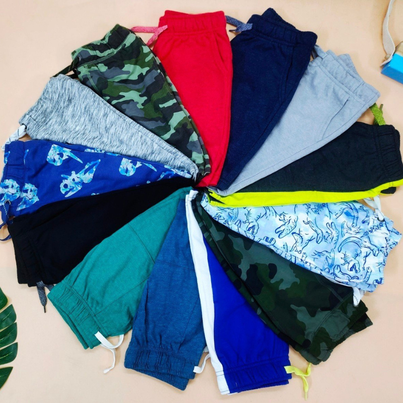 Quần short da cá bé trai 15-54kg thun cotton da cá xuất dư C&J VNXK size đại. Quần short da cá bé trai cấp 1, 2, 3, teen