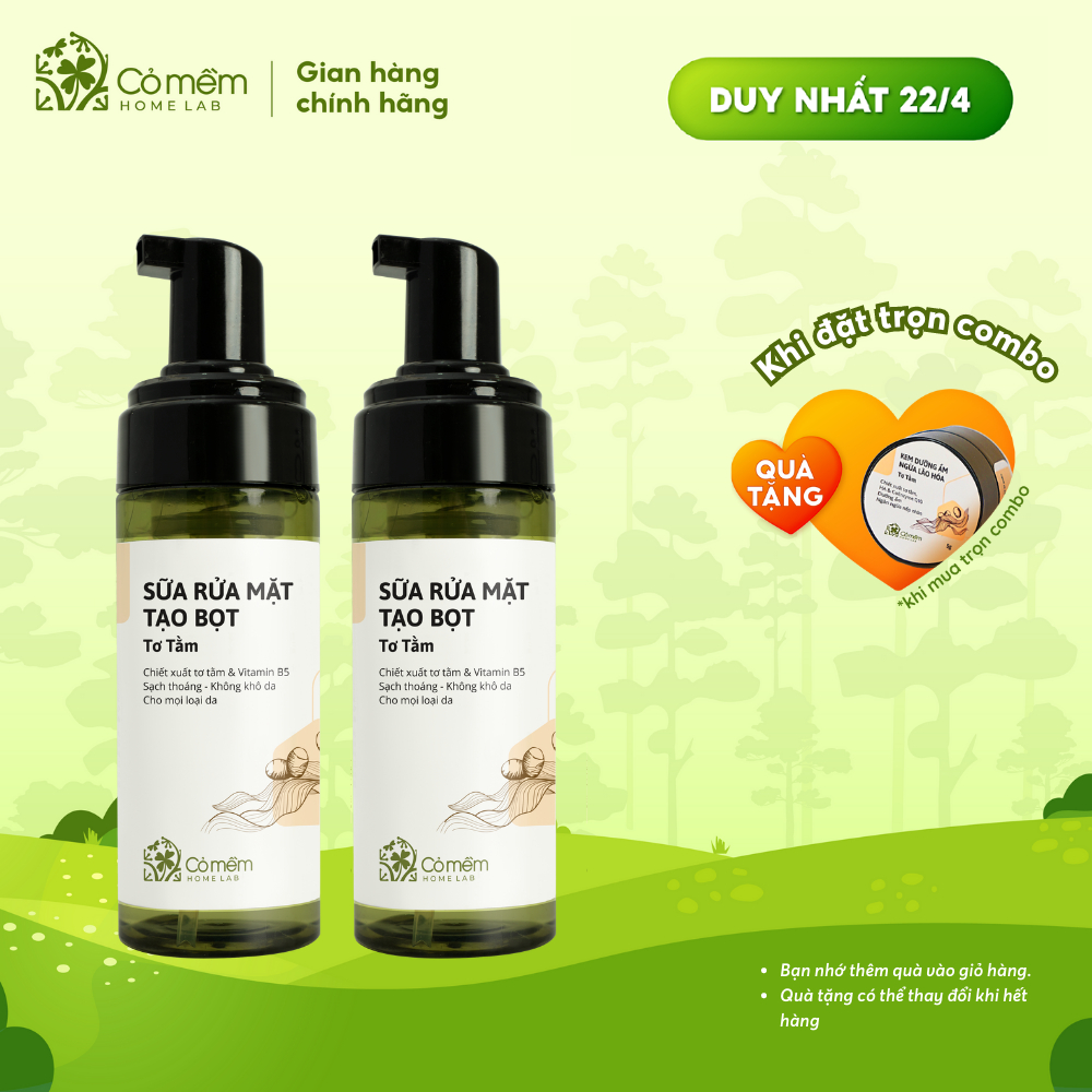 Bộ 2 Chai Sữa Rửa Mặt Tạo Bọt Sạch Sâu Không Khô Da Dành Cho Da Dầu Khô Thường