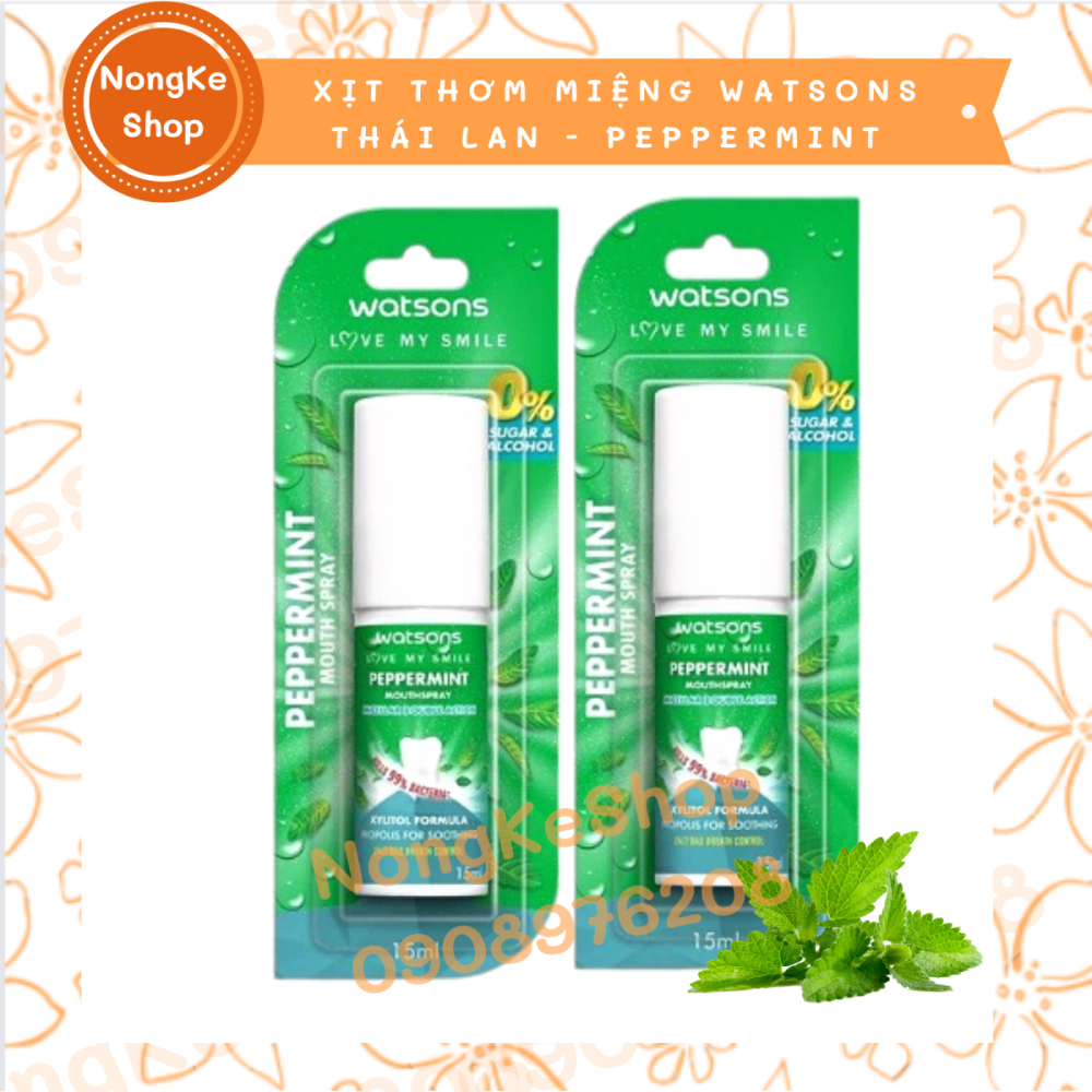 [100% Thái N.D] Xịt thơm miệng Watsons 15ml Thái Lan