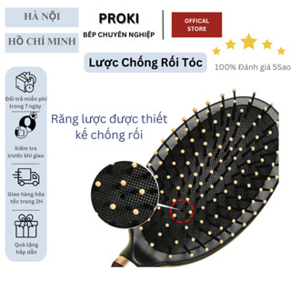 Set 3 Lược Chống Rối Tóc Cao Cấp PROKI, massage da đầu chống rối tóc tạo kiểu siêu đẹp tiện lợi