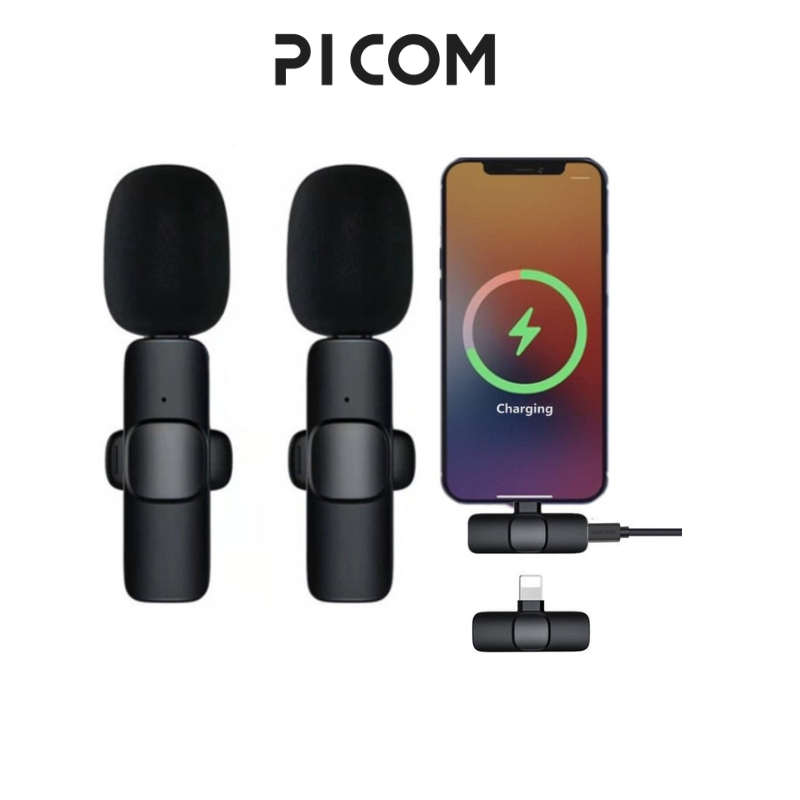 Micro Cài Áo Thu Âm Không Dây Dành Cho Điện Thoại K8 K9 Picom 1Mic Và 2Mic