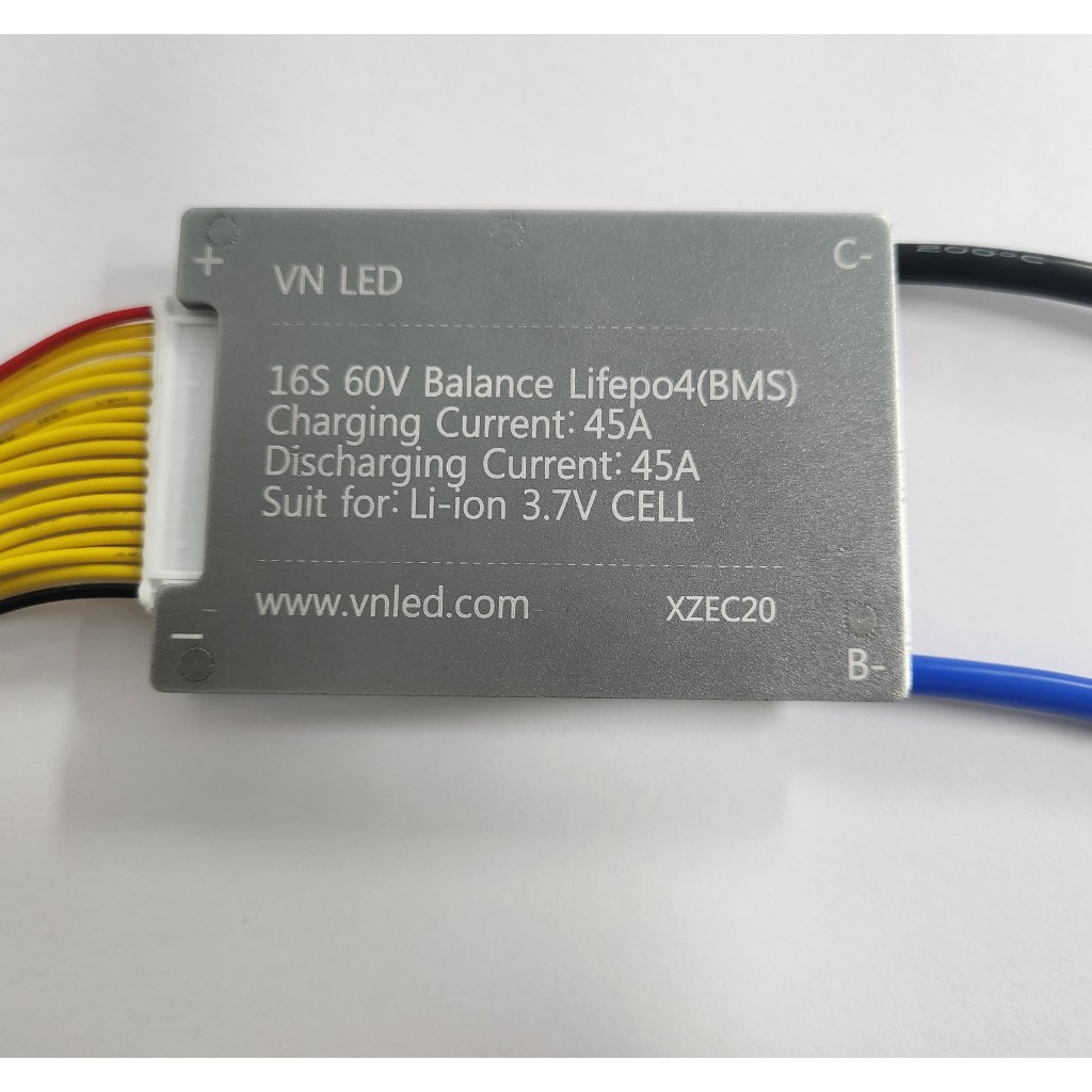 Mạch bảo vệ cell Lithium Li-ion 16S - 60V - 45A, dùng cho pin Lithium Li-ion 16S 60V như xe điện