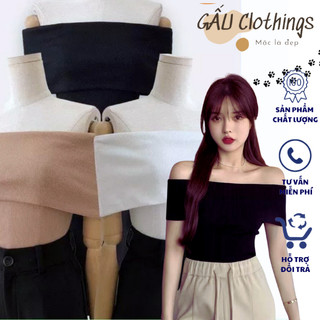 Áo bệt vai nữ áo thun tăm trễ vai sexy 4 màu