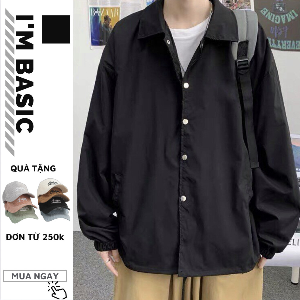 Áo khoác dù Jacket phong cách Unisex form rộng chống gió chống nắng mặc mát cho nam nữ (AJK01)