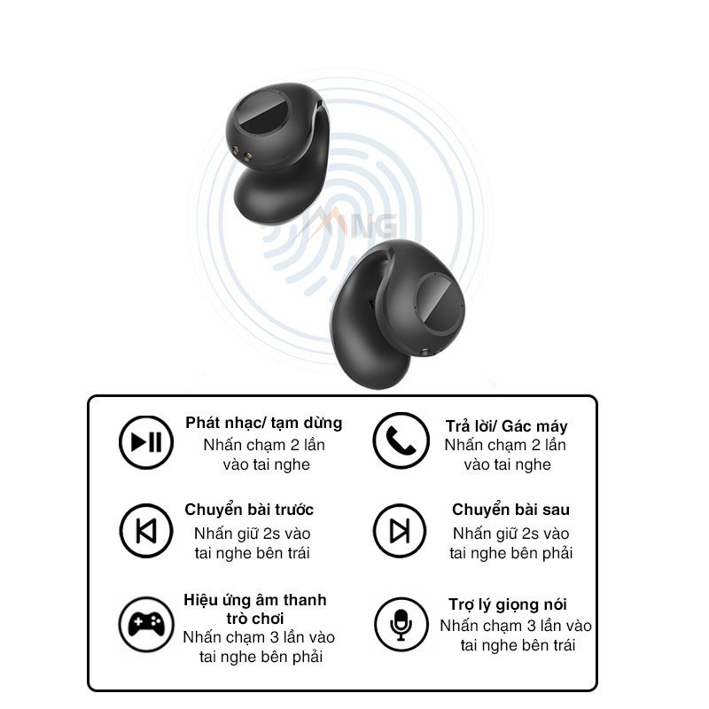 Tai nghe bluetooth không dây kẹp vành tai Rock Sound EarCuffs TWS Earphone Rockspace hàng chính hãng – bảo hành 12 tháng
