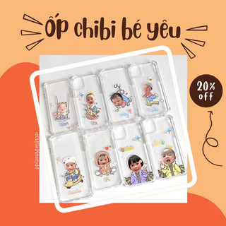 Ốp lưng chibi ghép ảnh cho bé yêu ốp in theo yêu cầu
