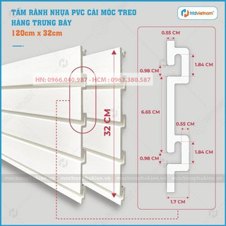 TẤM SLATWALL PVC LÀM GIÁ KỆ SHOP THỜI TRANG | HTDVN