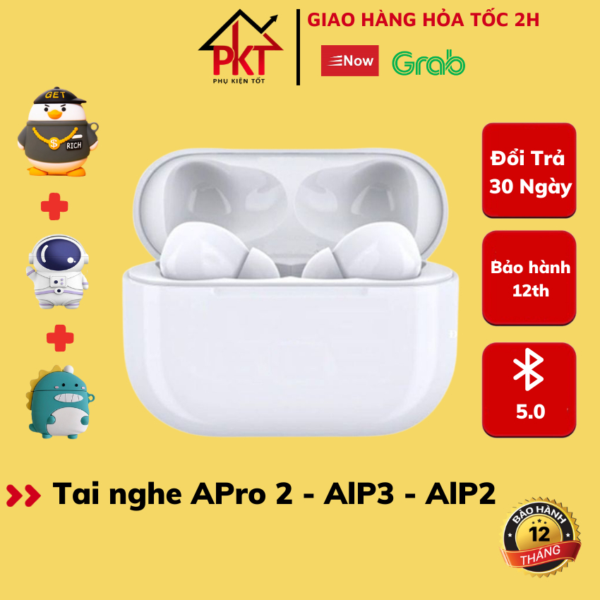 Tai nghe Bluetooth AlP2 / APro / AlP3 Không Dây Pin Trâu, Full Chức Năng, Định Vị, Đổi Tên, Chính Hãng PKT