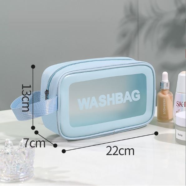 Túi đựng mỹ phẩm du lịch trong suốt cao cấp 3 màu hồng/đen/xanh siêu xinh WASHBAG MP04