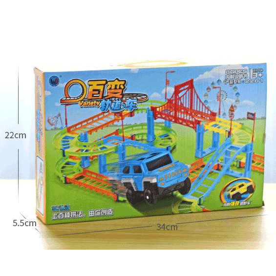 Đường ray xe lửa đồ chơi, đồ chơi tàu hỏa chạy trên đường ray lắp ráp cho bé