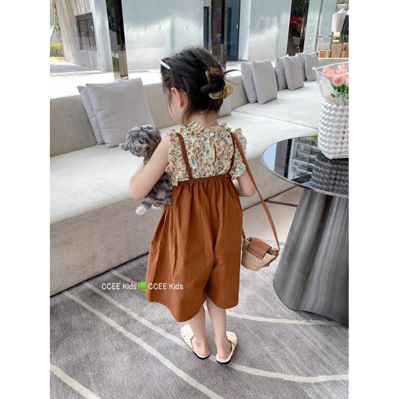 Sét yếm thô nâu mềm mịn xinh yêu cho bé