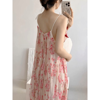 Váy maxi 2 dây phối hoa nổi
