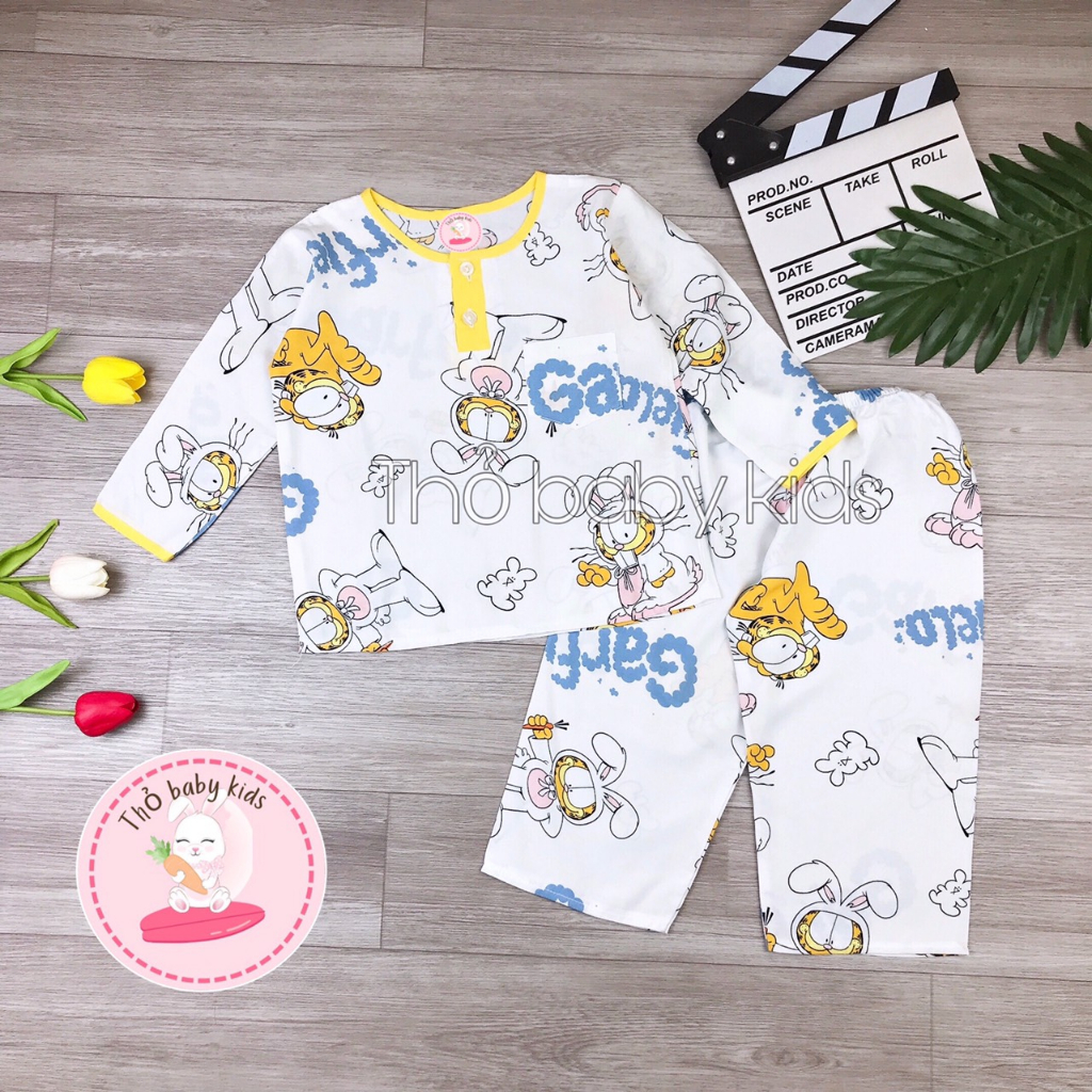 Bộ lanh/tole bé trai tay dài quần dài shop thỏ baby kids