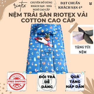 Nệm trải sàn vải cotton cao cấp Riotex êm ái dễ chịu - KT: 80x190cmx3cm