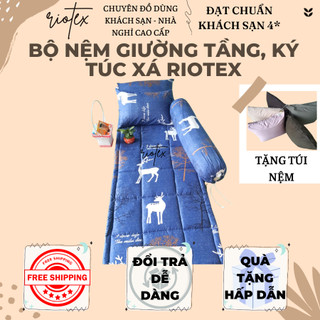 Bộ nệm giường tầng, kí túc xá Riotex - KT: 1m x 1.9m x 3cm