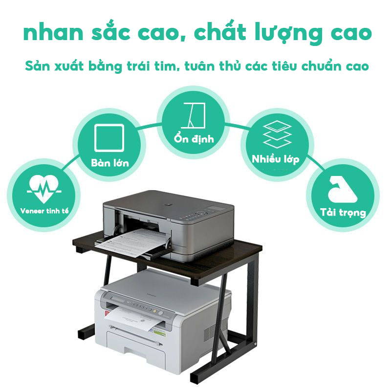 Kệ máy in 2 tầng Kệ photocopy gia đình hai tầng để bàn đa năng