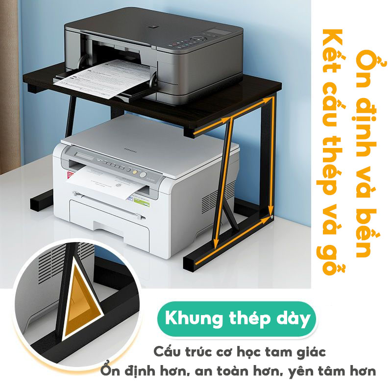Kệ máy in 2 tầng Kệ photocopy gia đình hai tầng để bàn đa năng