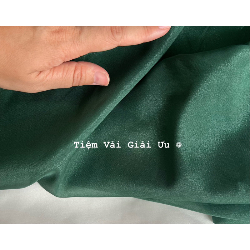 Vải tơ óng xanh ve đậm - Khổ 1,5m