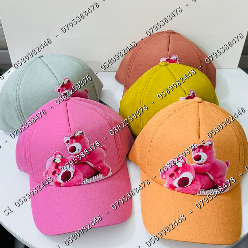 Nón Kết Lưỡi Trai In Gấu Dâu Siêu Cute Cho Nữ Thời Trang Năng Động