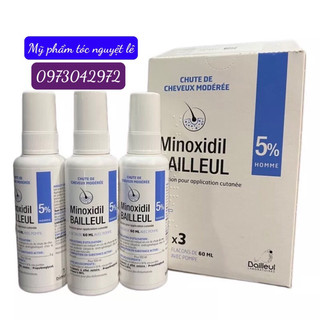 Xịt mọc tóc Minoxidil Bailleul 5% Pháp - giảm rụng tóc và kích thích mọc tóc