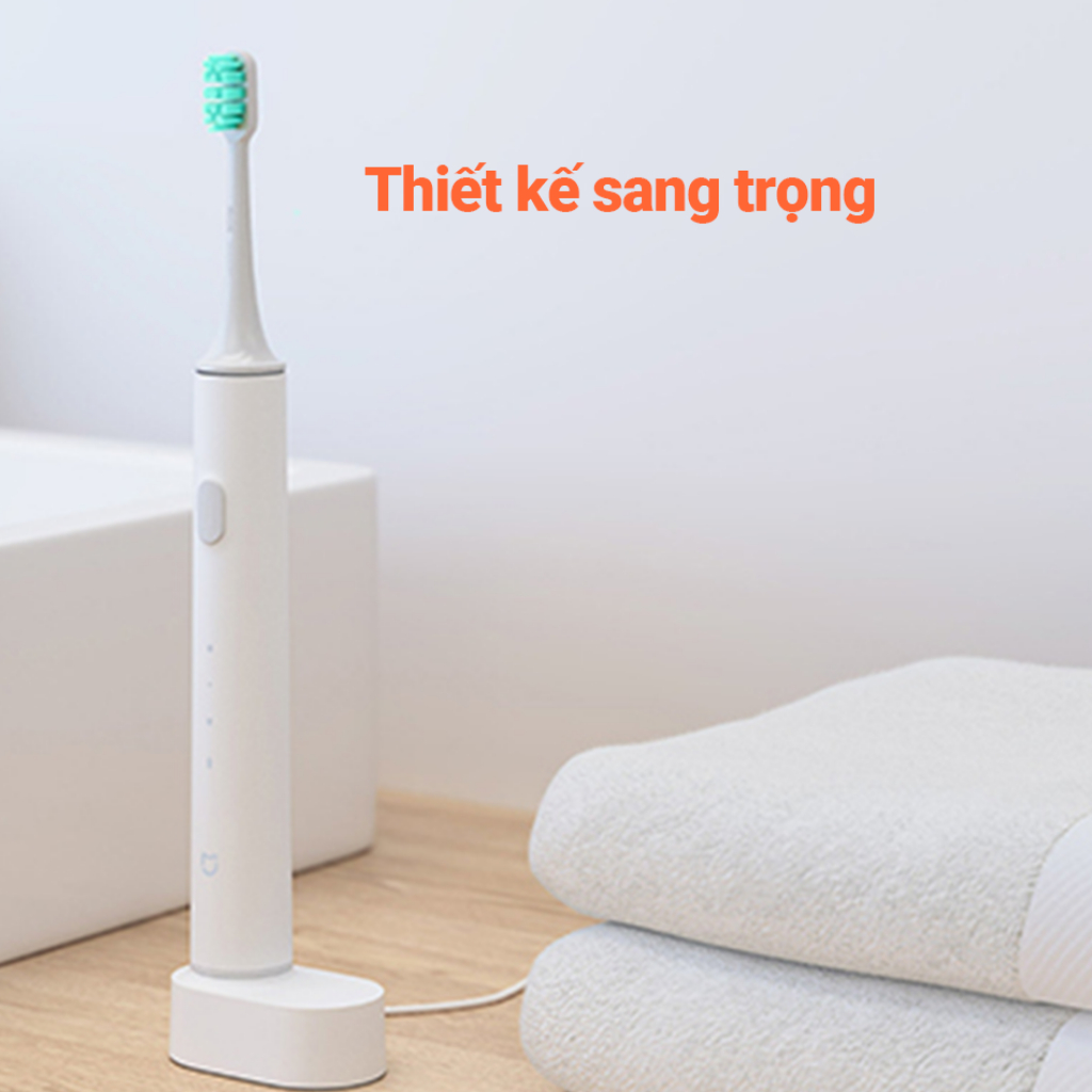 Bàn Chải Điện Xiaomi Mijia T300, T500 - Kháng Nước IPX7 - Kết Nối Thông Minh - Hoạt Động Êm Ái - Làm Sạch Răng Hiệu Quả