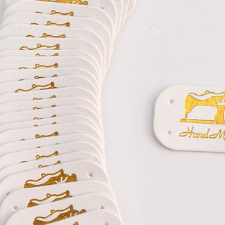 miếng da in handmade tag miếng da dán khăn mũ quần áo