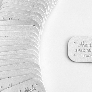 miếng da in handmade tag miếng da dán khăn mũ quần áo