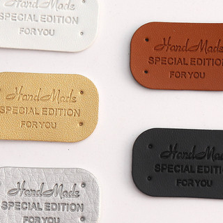miếng da in handmade tag miếng da dán khăn mũ quần áo