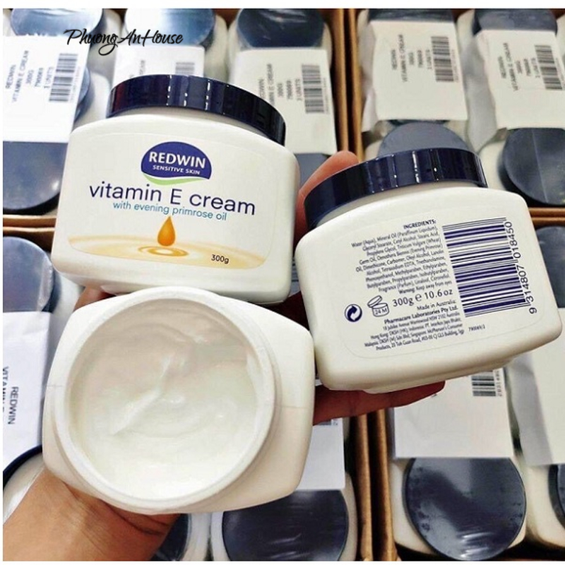 Kem dưỡng da Redwin Vitamin E Cream giúp da mền mịn trắng sáng 300g Úc - PHUONGANHOUSE