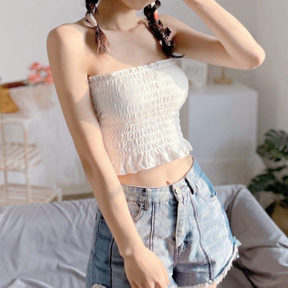Áo Ống Voan Nhúng Bèo Basic Trơn
